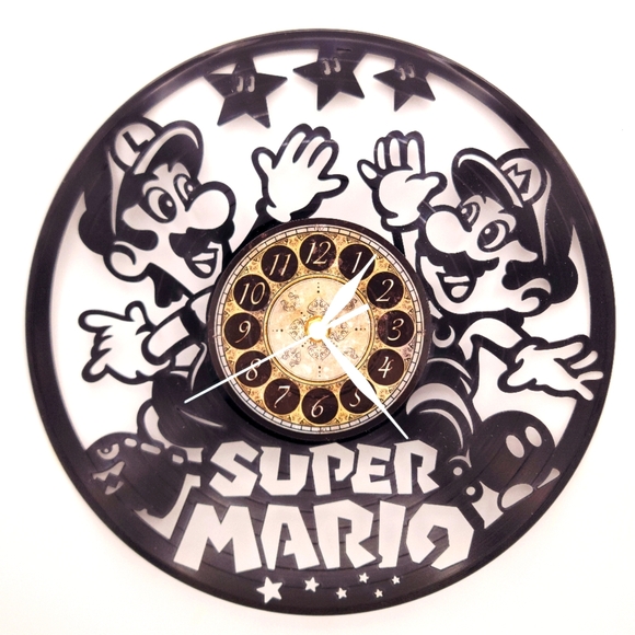 SPOT51.COM Other - SUPER MARIO BRO.s vinyl record clock